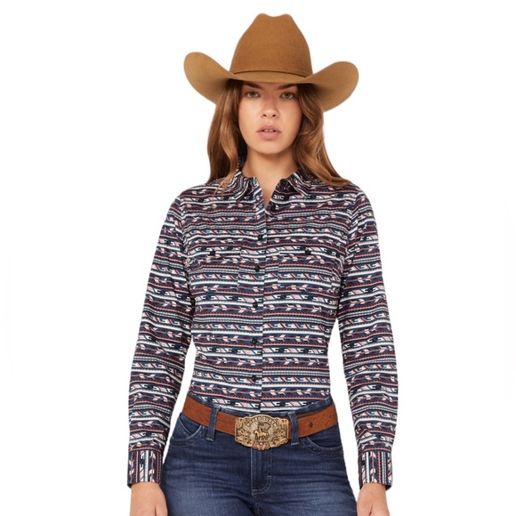 rank 45 Tops - RANK 45 WOMEN'S HERITAGE RIDING SHIRT Size Large